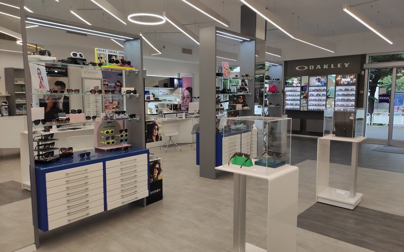Una delle sale per la consulenza visiva di Ottica Perfetto